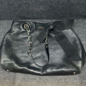 Kate Spade Maryanne Tote – Black Real Pebbled Leather with Bow Detail